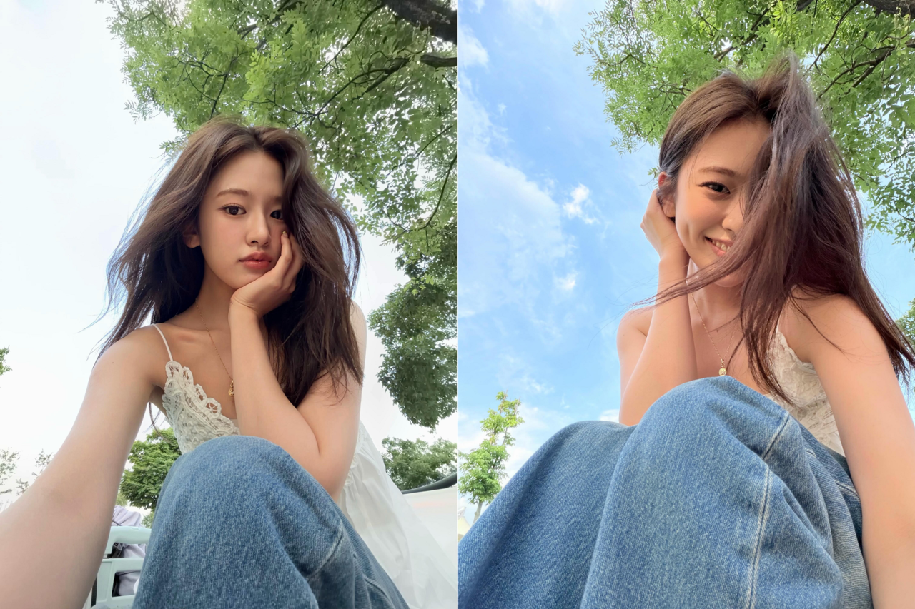 아이브 안유진, 민소매와 청바지로 완성한 청순한 여름 일상 공개