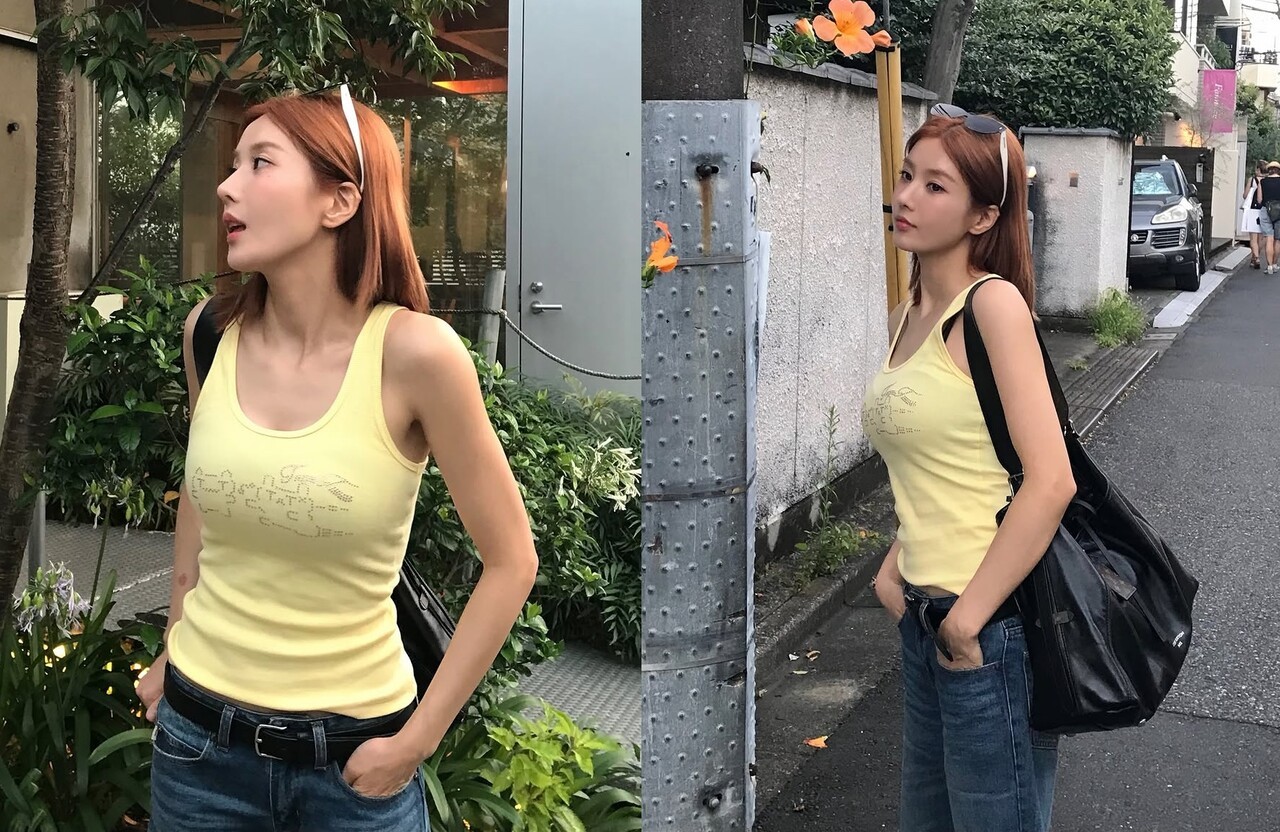 가수 권은비, 일본 주택가 산책 근황 공개…캐주얼한 스타일링 눈길