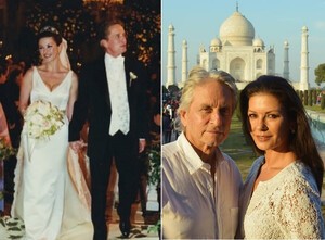 캐서린 제타존스, 25살 연상 &apos;81세&apos; 마이클 더글라스와 결혼 자축