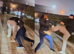 &apos;UFC 전설&apos; 존 존스, 길바닥에 &apos;철푸덕&apos;→"안돼!" 비명 후 도망...&apos;現 미들급 챔피언&apos; 함자트와 유쾌한 장면 연출